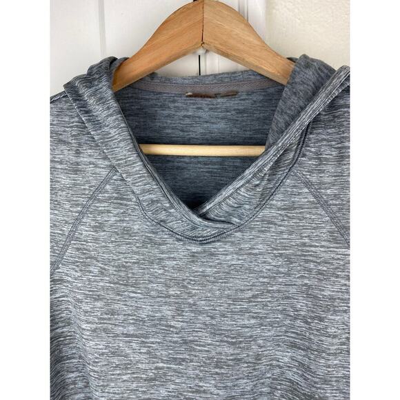 Zella Women's XS Gray Heathered Athletic V-Neck Hoodie - Picture 3 of 8
